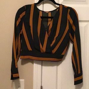 SheIn. Small. Stripped crop top